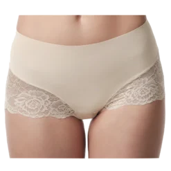 Poirier 15-925 Mid Waist Kanten Broekje Nude