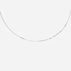 Abrazi Box Chain Ketting Zilver-S -Exporteren Pracht Trouw Winkel ab k1s silver 42cm 3 1