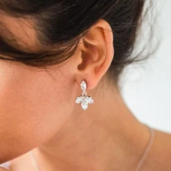 Abrazi Kylie Swarovski Oorbellen Zilver -Exporteren Pracht Trouw Winkel ab o5 nv3 silver 2