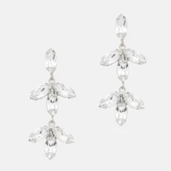 Abrazi Notch Swarovski Oorbellen Zilver