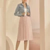 Bianco Evento Ravenna Rok Roze -Exporteren Pracht Trouw Winkel bianco evento ravenna skirt pink 1