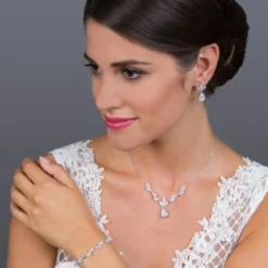 JN070 Bruidssieraden Set | G. Westerleigh -Exporteren Pracht Trouw Winkel g. westerleigh jn070 3 bridal jewellery set