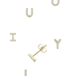 Poirier JE-100 Letter Oorbellen Goud