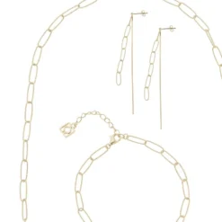 Poirier JS-006 Bruidssieraden Set Chloé Goud