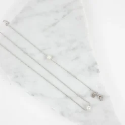 Abrazi Jess Parel Ketting Zilver -Exporteren Pracht Trouw Winkel kc bc os rhodium hover 2
