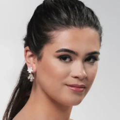 Poirier NC-1345 Oorbellen Roze/Goud