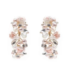 Poirier NC-1350 Oorbellen Roze/Goud -Exporteren Pracht Trouw Winkel nc 1350 600 nc 1350 600 02