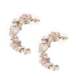 Poirier NC-1350 Oorbellen Roze/Goud -Exporteren Pracht Trouw Winkel nc 1350 600 nc 1350 600 03