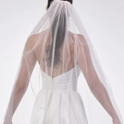 Poirier S48-120-1-Blush Sluier -Exporteren Pracht Trouw Winkel poirier s48 120 1 blush veil 4 1