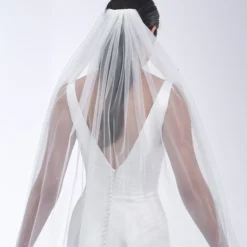 Poirier S49-120-1-Ivoor Sluier -Exporteren Pracht Trouw Winkel poirier s49 120 1 ivory veil 3