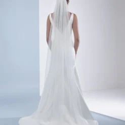 Poirier S49-210-1-Ivoor Sluier -Exporteren Pracht Trouw Winkel poirier s49 210 1 ivory veil 2 1