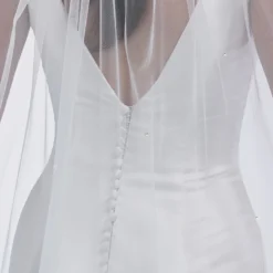 Poirier S49-300-1-Ivoor Sluier -Exporteren Pracht Trouw Winkel poirier s49 300 1 ivory veil 5