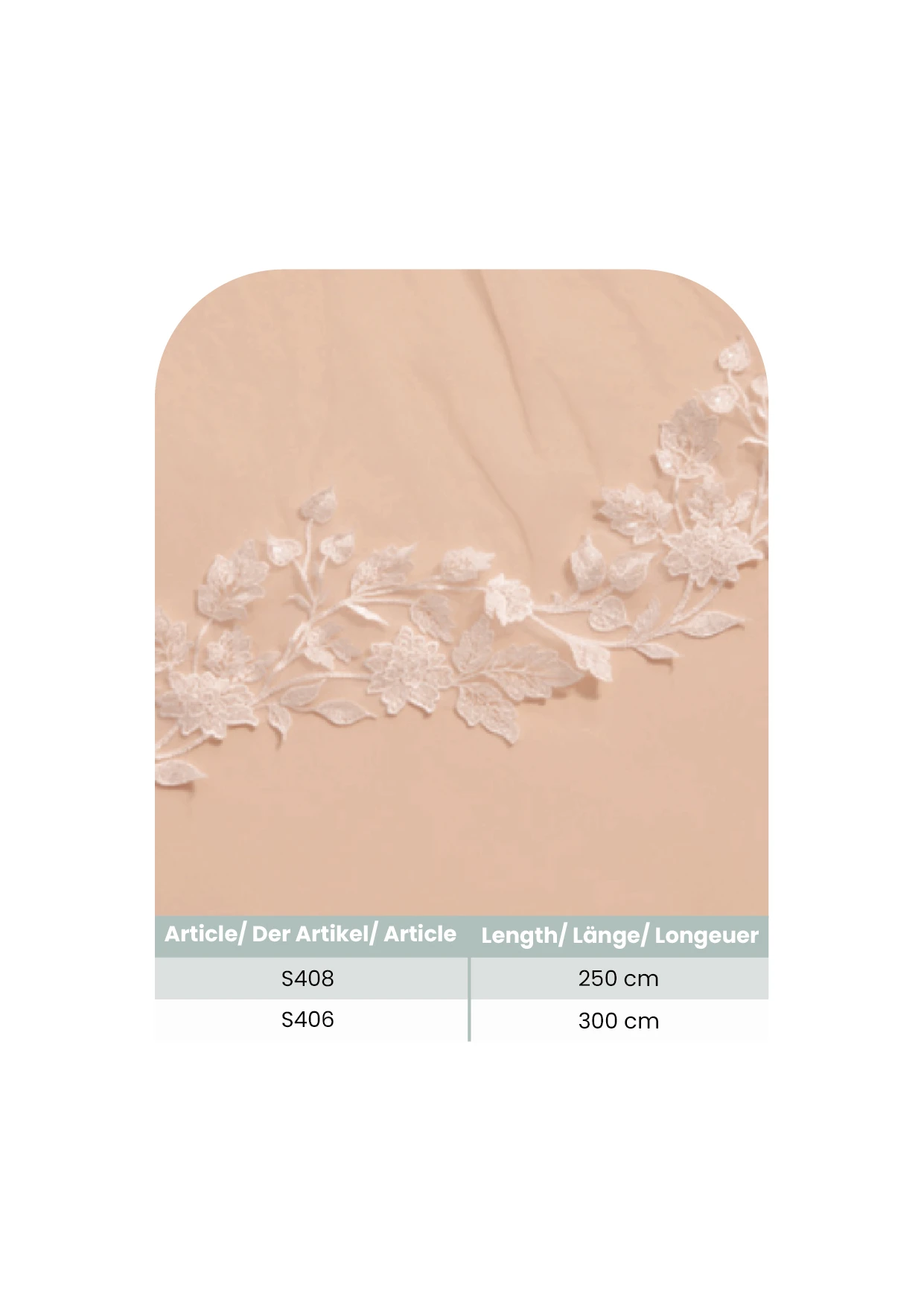 Bianco Evento S406 Sluier 4 Bianco Evento S406 Sluier - Afbeelding 2