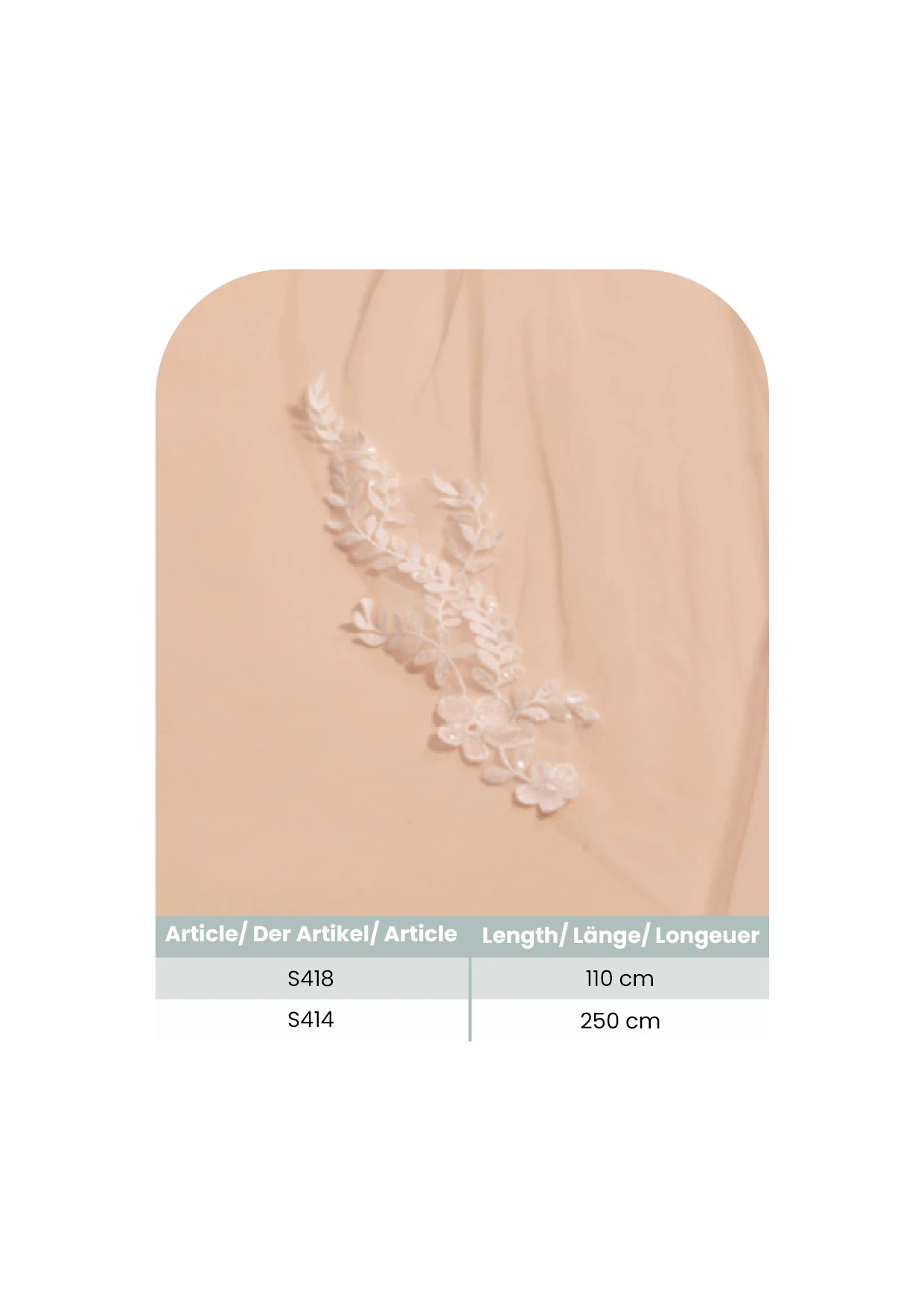 Bianco Evento S414 Sluier 4 Bianco Evento S414 Sluier - Afbeelding 2