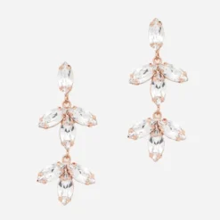 Abrazi Notch Swarovski Oorbellen Rosé